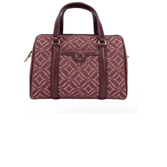 **NWT** MICHAEL Michael Kors NWT Women Medium Duffle Satchel Bag Lt Oxblood - Picture 1 of 8